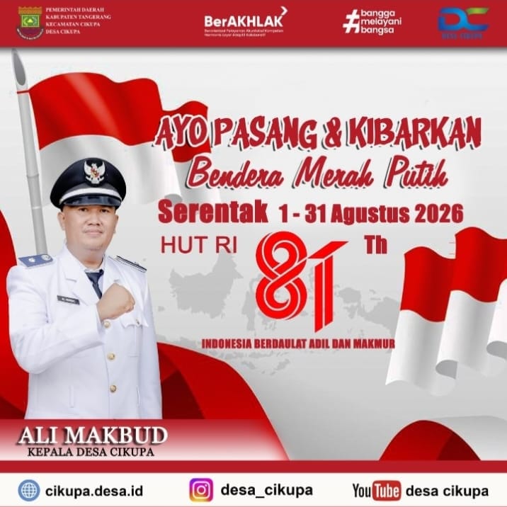 Merahkan Desa Cikupa: Ali Makbud Ajak Seluruh Elemen Masyarakat Kibarkan Bendera Sambut HUT RI ke-81 2389345
