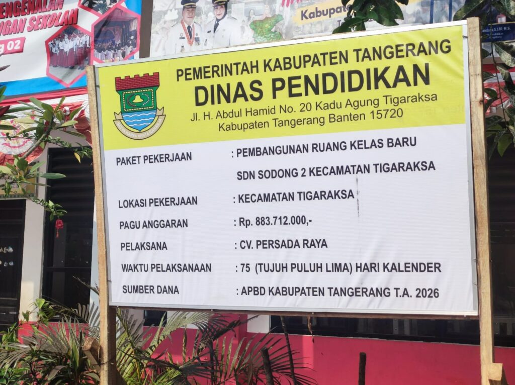 Abaikan K3, Proyek RKB SDN Sodong 2 Senilai Rp883 Juta Disorot, Keselamatan Siswa Dipertanyakan 2501358
