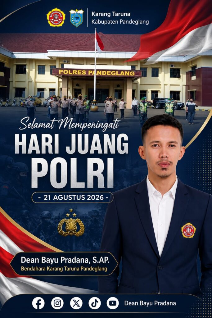 Bendahara Karang Taruna Kabupaten Pandeglang Sampaikan Ucapan Selamat Hari Juang Polri 21 Agustus 2026 2733007