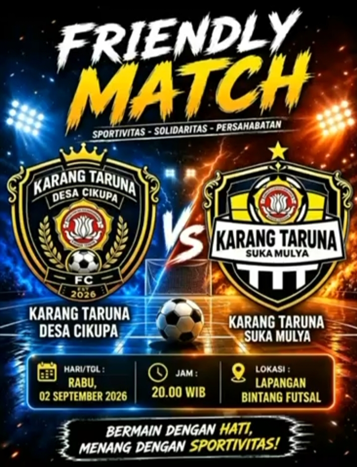 Pererat Silaturahmi, Karang Taruna Desa Cikupa dan Kelurahan Sukamulya Gelar Friendly Match Futsal 2912843